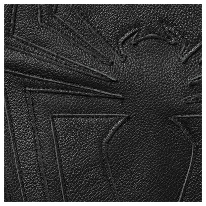 BLACK WEB HEAD LEATHER JACKET